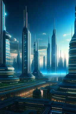 Picture of a Futuristic Distopian City
