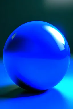كرة زرقاء مشعة بلون ازرق