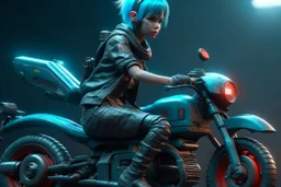 flying motocycle bulma cyberpunk realistic star wars