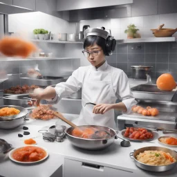 AI cooking and mixing different thing