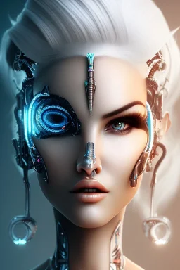 cyborg, white hair, sexy, perfect, real, dream , sunny leone ,snake goddess