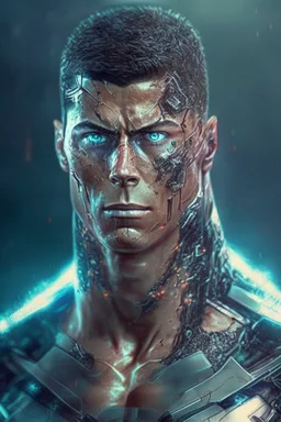 Cristiano Ronaldo as a Teerminator Cyborg