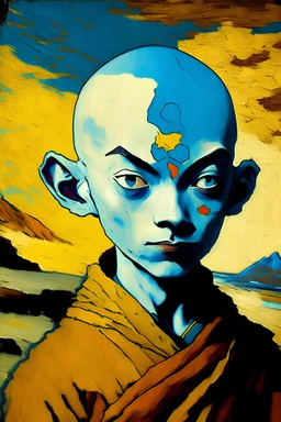 Aang as painted by Van gogh