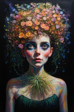 thoughts bloom strange and luminous in the dark; lowbrow modern art; surrealistic dada