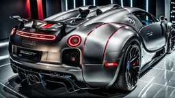 bugatti veyron BRABUS ROCKET, rear view, desktop wallpaper, 4K, Cinematic