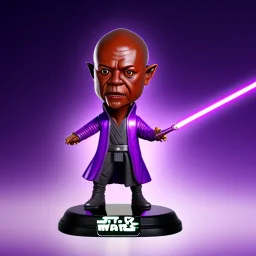 mace windu jackson purpleGlow jedi bobblehead with boots