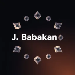 create a logo for me "J. Babakan" .i am an ai programmer artist i want a 3d graphical Logo no portrate pictures