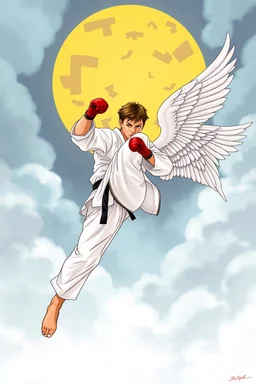 Kick boxer heAven with judo angels and gate