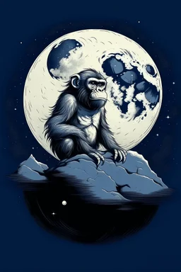 Monkey on the moon