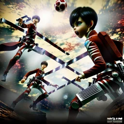 attack on titan, 3d, toys, Eren