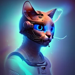 a humanlike cat astronaut floating through the blue void, helmet reflecting the pillars of creation, chinoiserie, extremely detailed, hyper realistic, in the style of Alberto Seveso, neon bounce lights --ar 2:3 --q 2 --v 4
