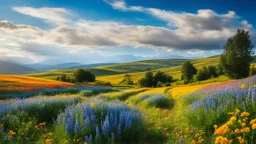 desktop wallpaper ,Turkey ,country side ,wild flowers,blue sky nice clouds,