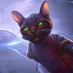 Alien dressed up as a cat"detailed matte painting, deep color, fantastical, intricate detail, splash screen, complementary colors, fantasy concept art, 8k resolution trending on Artstation Unreal Engine 5"