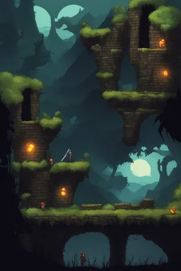 2d sidescroller platformer, level design inspired by Dark Souls games,