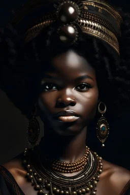 Portrait of a beautiful black queen