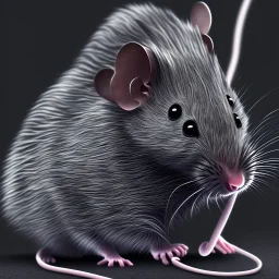 All Black Field mouse, cartoon, dark, high definition, ultra 8 k,