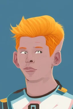 Kevin De Bruyne Belgian football player cartoon 2d