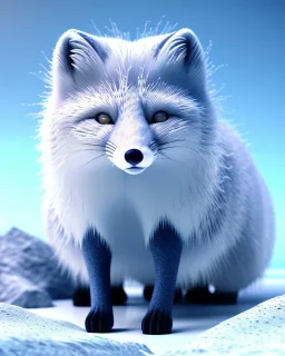 magnificent arctic fox, majestic, highly intricate, Realistic photography, incredibly detailed, ultra high resolution, 8k, complex 3d render, cinema 4d.