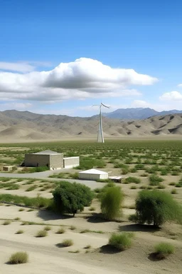 Show cloud, Wind Turbine and solar panels into attached picture