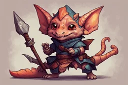 cute art of a dnd kobold