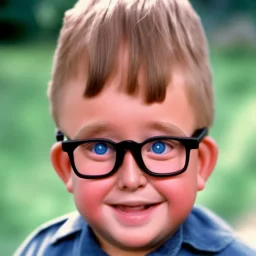  photo of peter billingsley chubby kid glasses