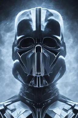 Darkvader All Black darkvader ghost, black high tech mask, white smoke, dark, rage, sorrow, high definition, ultra 8 k, volumetric lighting, blue fire, fog