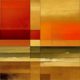 beach sunset, by VS Gaitonde, abstract geometric art