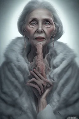 Old woman who had too many facelifts