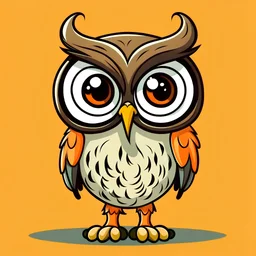 confused cartoon owl