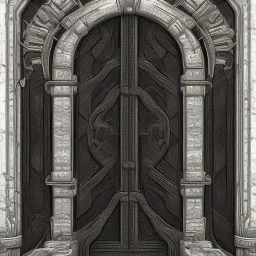 huge detailed gate to fire hell