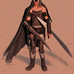 Arab Christian vampire nighttime desert warrior