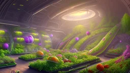 vegetable garden inside deep space station