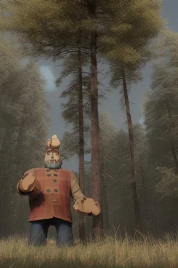 Paul Bunyan with sunglasses