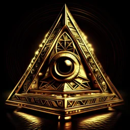 // Illuminati pyramid eye, 16k, 3d