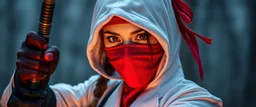 female ninja doctor in the wild