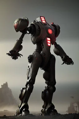 dark armor robot ai soldier mech dystopian scary gladiator predator monster