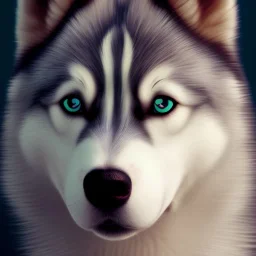 Husky, pink eyes, 8K, cinematic lighting, sharp focus, masterpiece, expert