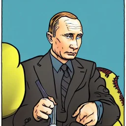 Vladimir Putin drawn by herge