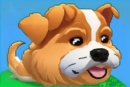 64 x 64 pixelart cartoon dog