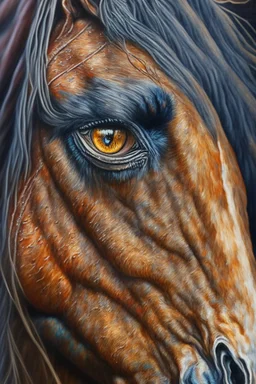 Phoenix Horse-face mixed ,highly detailed, sharp focus, elegant, ultra reallistic, intricate, oil on canvas, beautiful, high detail, crisp quality, colorful