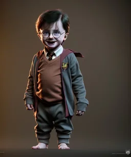 Harry potter toddler, full body, dramatic lighting, hyper realistic