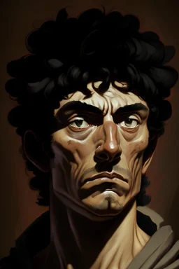 A portrait of Ceasar, from One Piece anime, Caravaggio style