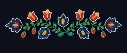 Cree beaded flowers and leaves