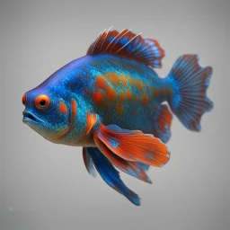 Mandarin Fish, 3d, Realistic, Detailing