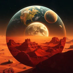 earth and mars mixed