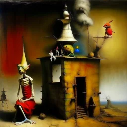 oil painting, Yves Tanguy, Norman Rockwell