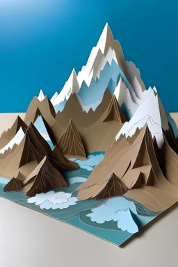 Mountains cardboard flat