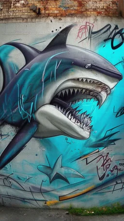 graffiti art - write Shark