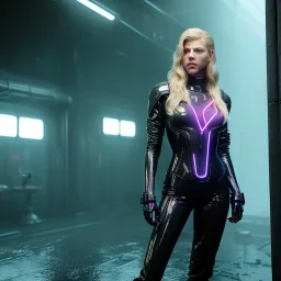 Actress, young Katheryn Winnick, blonde replicant woman, blade runner style, rain, fog, neon ambient, gradient color, clean skin, circuits, latex coat, cyber punk, neon, tubes, portrait, studio photo, unreal engine 5, smooth color, 16 bit, god lights, ray tracing, RTX, lumen lighting, ultra deatail, volumetric lighting, 3d, finely drawn, hd.