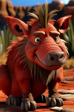 Warthog pumbaa from the lion king sitting